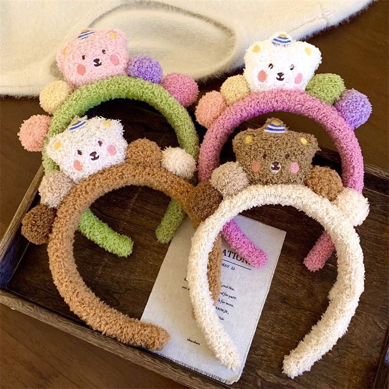 SANRIO Băng đô Cài Tóc Rửa Mặt Đa Năng Màu Trắng Thời Trang Hàn Quốc Cho Nữ