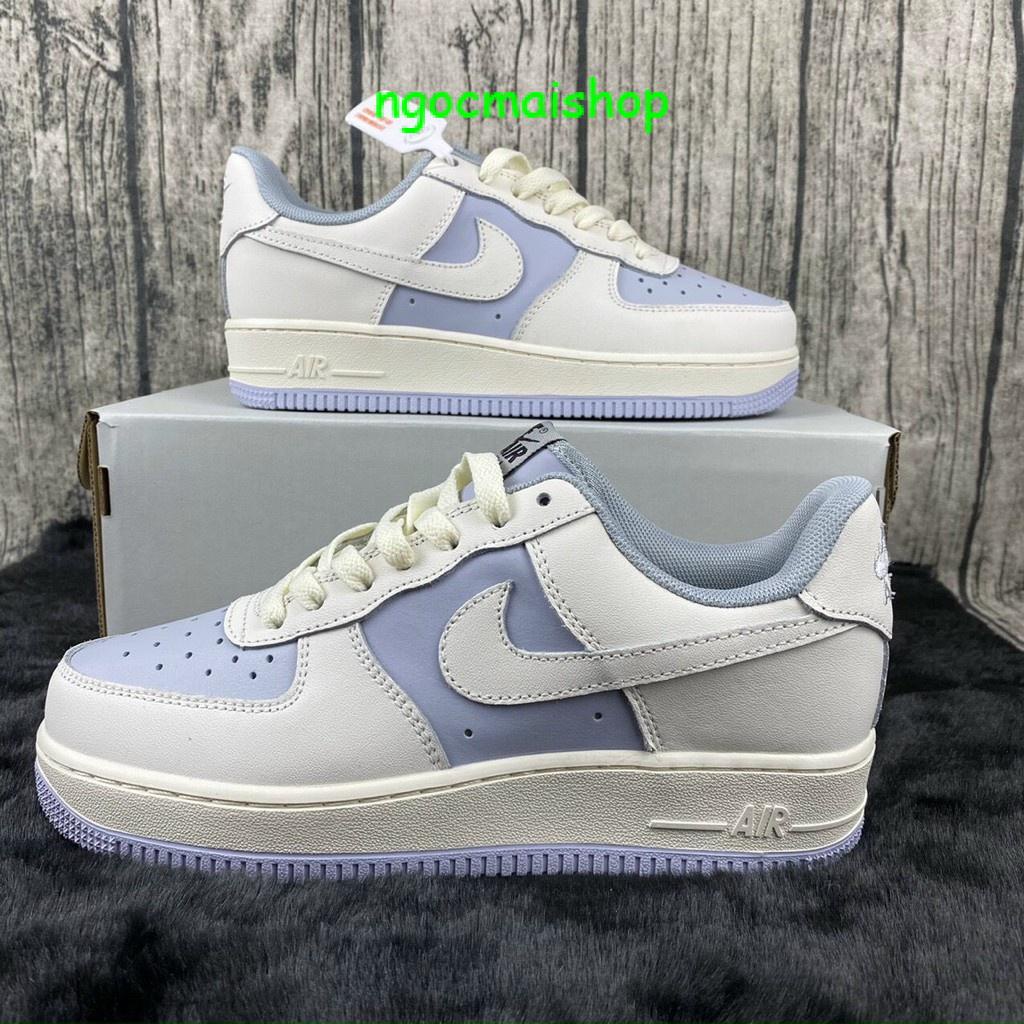 SALE-Giày AF1 màu trắng xanh baby blue , Giày thể thao air force 1 trắng xanh kem cao cấp bản đẹp mới 2023