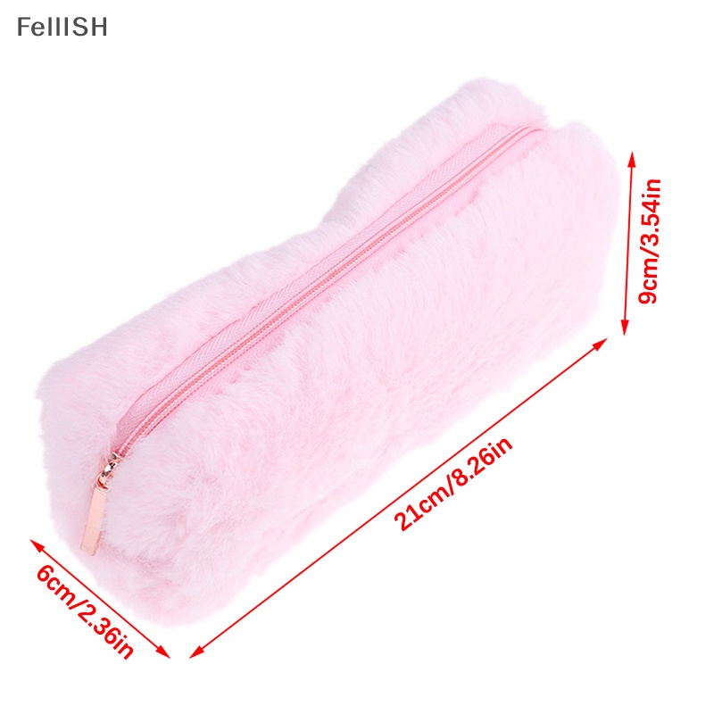 1 X Túi Đựng Bút Chì / Đồ Trang Điểm Phủ Lông Xù Dễ Thương 439br