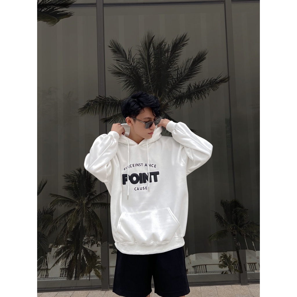 Áo hoodie unisex POINT cao cấp AN9003 by COCCACH