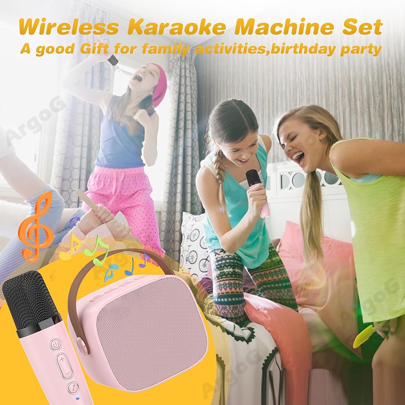 Loa bluetooth Không Dây mini Di Động Kèm Micro Dùng Để Hát karaoke Thích Hợp Làm Quà Giáng Sinh