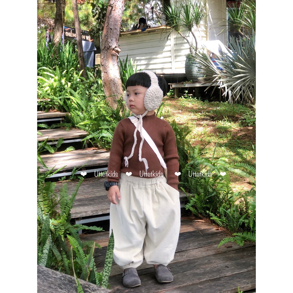 QUẦN NHUNG PHONG CÁCH HÀN QUỐC FORM THỤNG DÀNH CHO BÉ GÁI VÀ BÉ TRAI