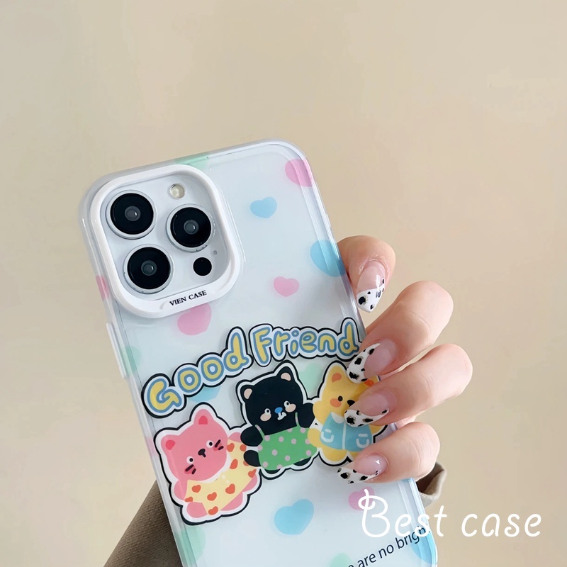 Dễ Thương Ốp Điện Thoại Hình Mèo Đáng Yêu Cho iphone 13 14 15 pro max