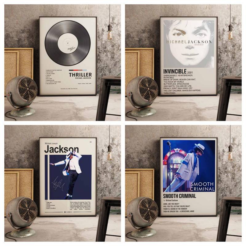 Bìa album nhạc Michael Jackson áp phích Wall Art Canvas Prints Wall Pictures