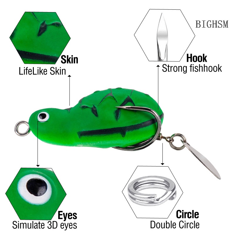 Mồi Câu Cá Giả Hình Ếch / Rùa Bằng Nhựa Mềm 4.5cm / 7.5g skk