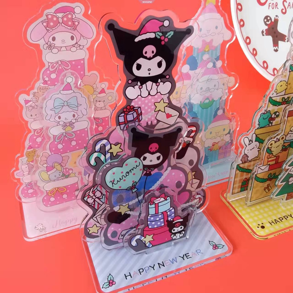 Thiệp Giáng Sinh sanrio acrylic Hoạt Hình kuromi cinnamoroll Để Bàn Trang Trí Cho Nữ