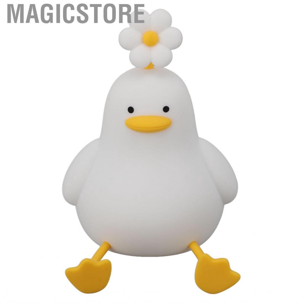 Magicstore Cute Duck Night Light Silicone Lamp 1200mAh Rechargeable  Dimmable Kids for Bedside Bedroom Dormitory