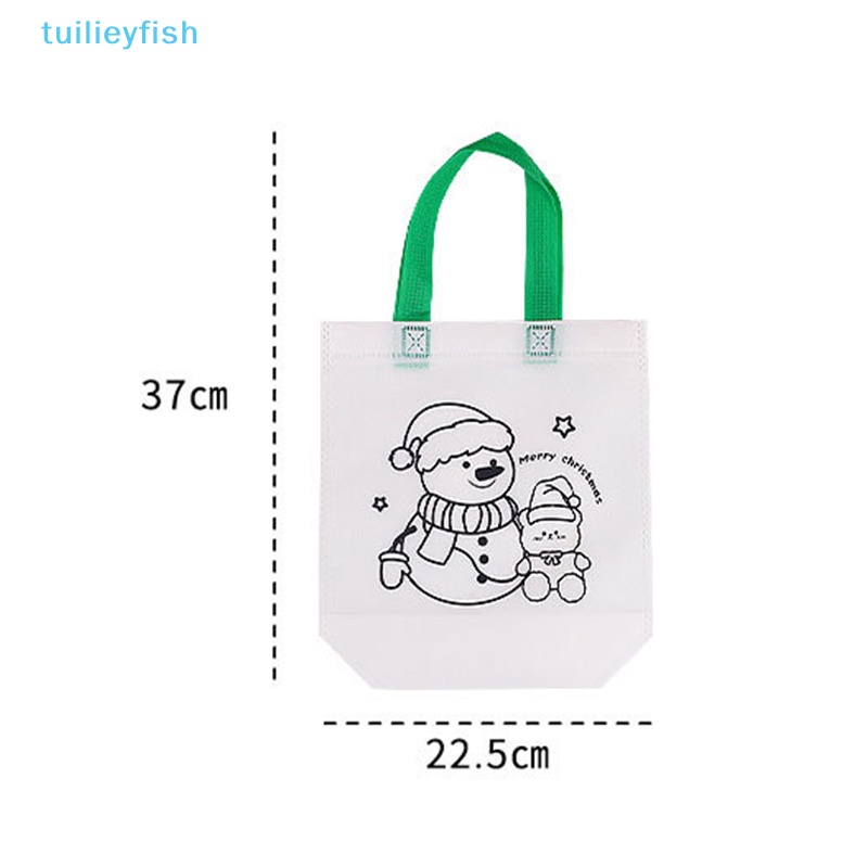Túi Xách Tay Bằng Vải Không Dệt Vẽ graffiti Giáng Sinh Màu Sắc Nghệ Thuật Cho Trẻ Em