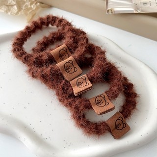 Dễ Thương Dây Cột Tóc Lông Nhung Độ Co Giãn Cao Phong Cách Hàn Quốc