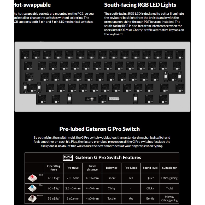 Bàn PhíM Cơ Có Dây Nhôm 60% RGB Q60