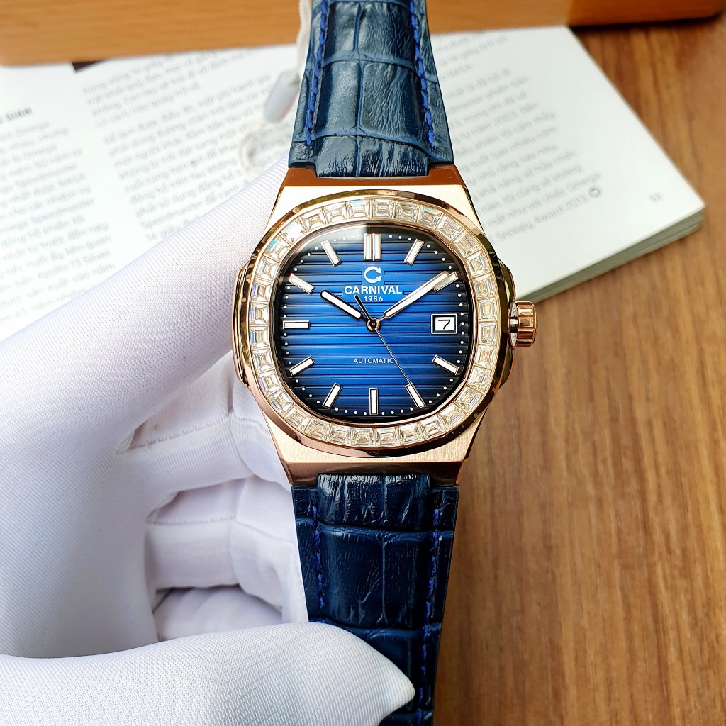 Đồng hồ nam chính hãng Carnival Nautilus 8108G - Máy cơ tự động - Kính Sapphire New