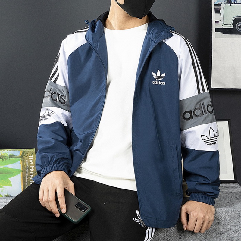 Ad Áo Khoác Gió Thể Thao Ngoài Trời Có Mũ Trùm Đầu size Lớn Chất Lượng Cao Cho Nam
