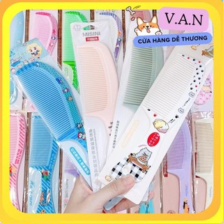 (Hàng Mới Về) Lược Chải Tóc Họa Tiết Hoạt Hình hình thú Dễ Thương chống tĩnh điện