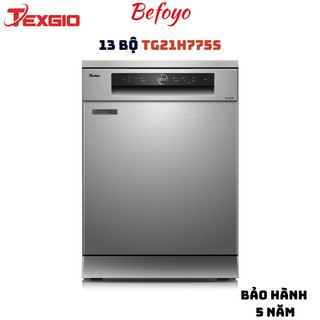 Máy rửa chén bát texgio 13 bộ tg21h775s có sấy, có bảo quản 72h, diệt khuẩn bát đĩa