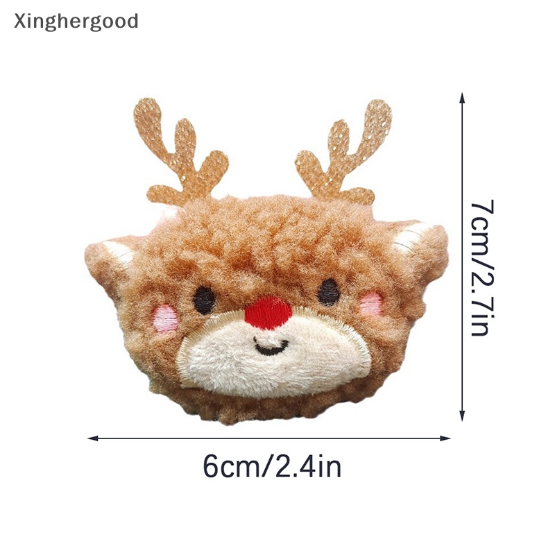 Xinghergood 1 Trâm Cài Áo Chủ Đề Giáng Sinh Đáng Yêu Hình Ông Già Noel Tuần Lộc Nhồi Bông xhg