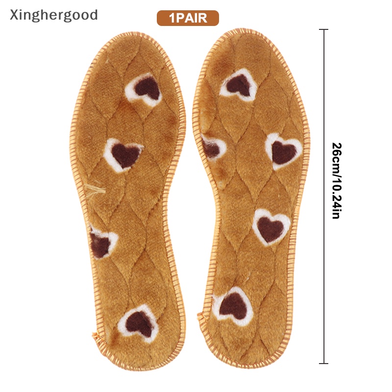 1 Cặp Đế Lót Giày Bằng Vải cashmere Mềm Dày Dặn Giữ Ấm Mùa Đông Khử Mùi Cho Nam Nữ