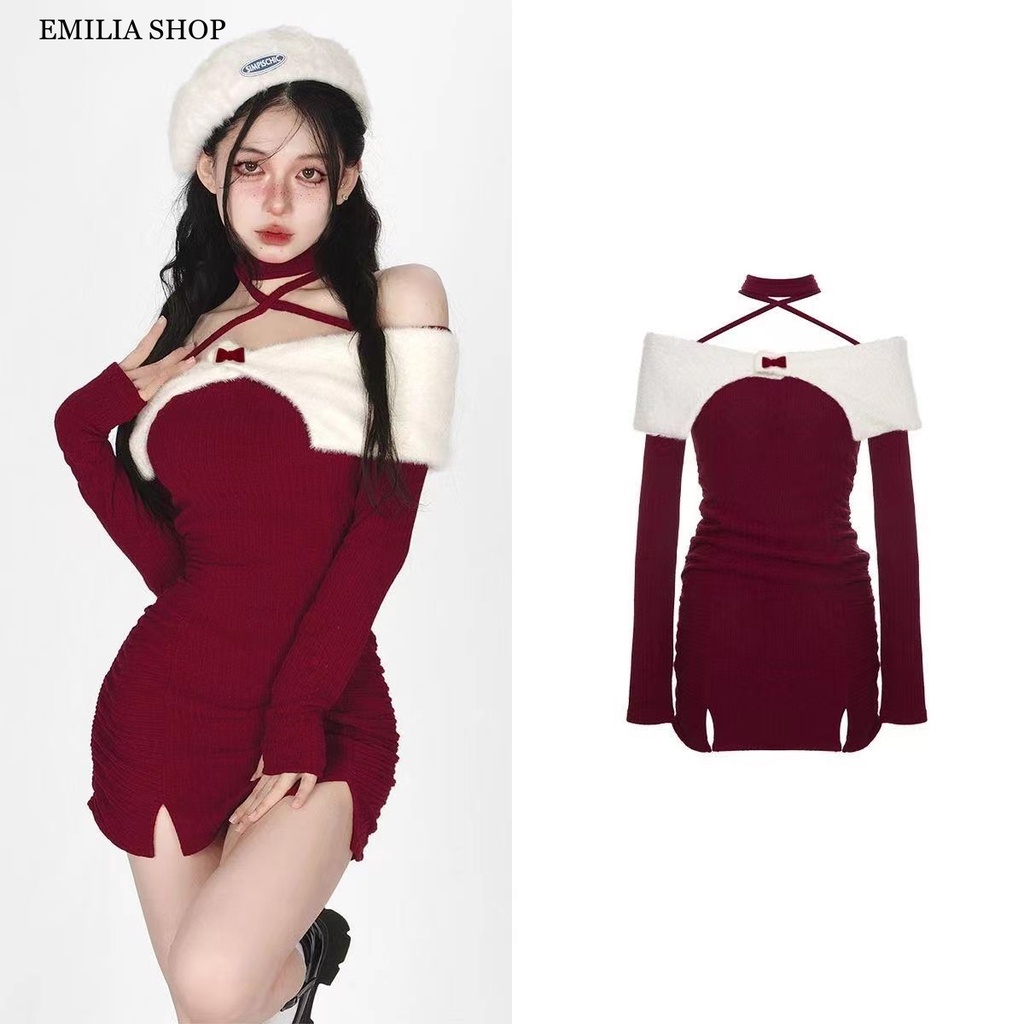 Chất lượng cao EMILIA SHOP Chic váy nữ Đầm Body Cho thời váy Stylish Popular Fashion INS WLQ23B0JWL 47Z231121
