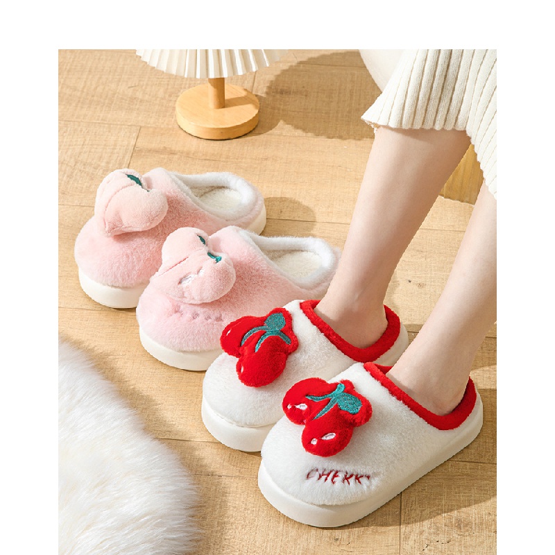 Dép Bông Đi Trong Nhà Chống Trượt Bằng Vải cotton Thời Trang Thu Đông 2023 Dễ Thương Cho Nữ