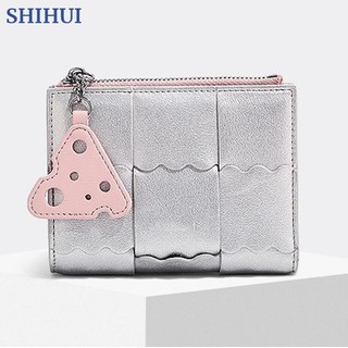 Ví đựng thẻ SHIHUI phiên bản giới hạn màu bạc thời trang dành cho nữ