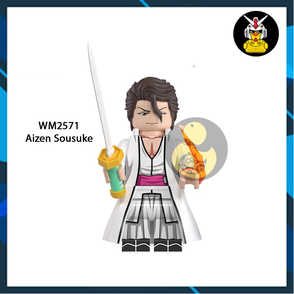 WM6164 Mô Hình Bleach Đồ Chơi Xếp Hình Lắp Ráp Nhân Vật Sứ Mạng Thần Chết Ichigo Kenpachi Cifer Shunsui Yamamoto