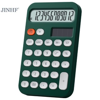 Jinf máy tính điện tử 12 chữ số màu kẹo nhỏ gọn sáng tạo dễ thương dùng trong trường học / văn phòng / nhà ở