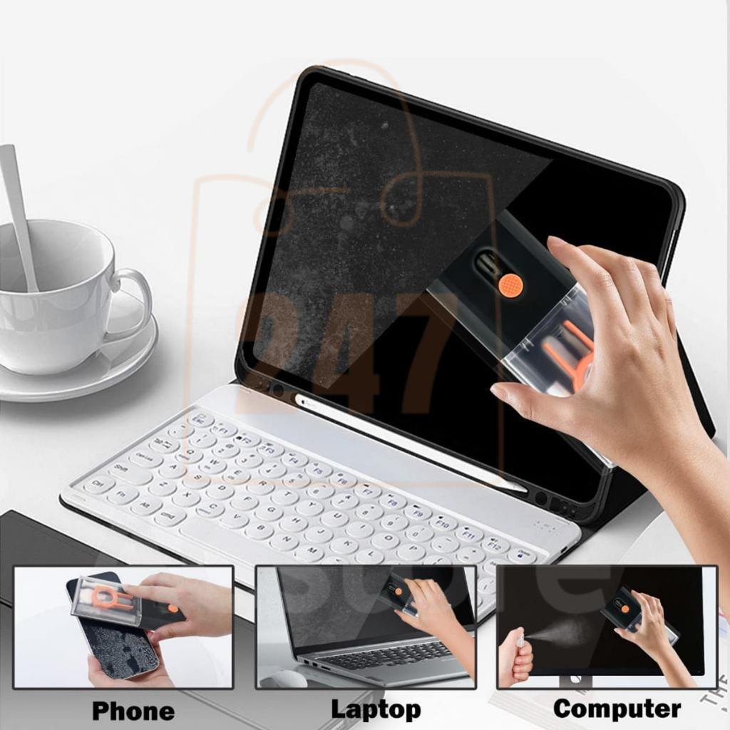 Bình xịt vệ sinh làm sạch màn hình điện thoại - Bộ dụng cụ vệ sinh Laptop Bàn phím Tai nghe đa năng 10in1 ABshop365