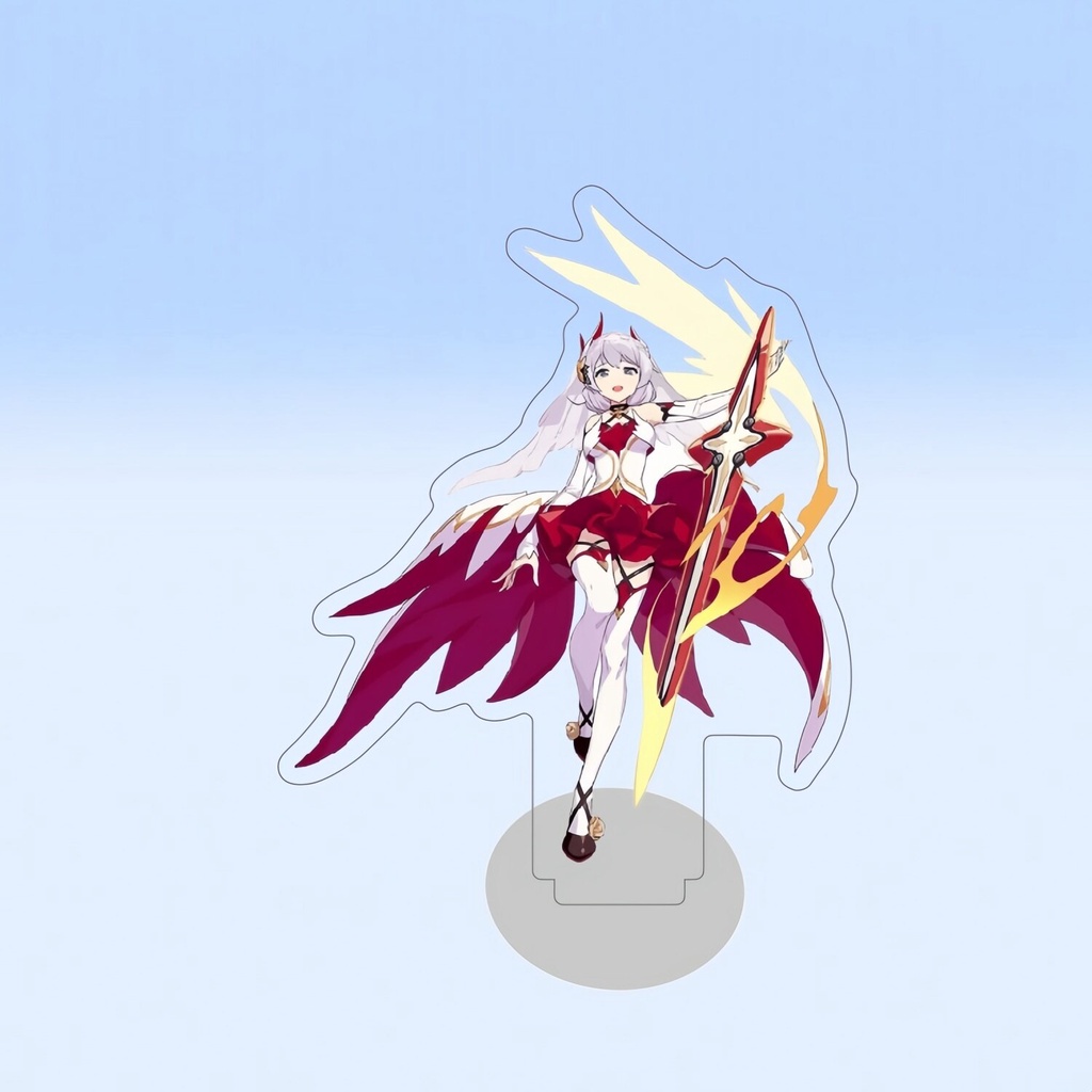 Mô hình Standee Honkai Impact 3 Standing Raiden Mei Fuka Yae Sakura in hình nhân vật 2 mặt rõ nét Phụ kiện trang trí