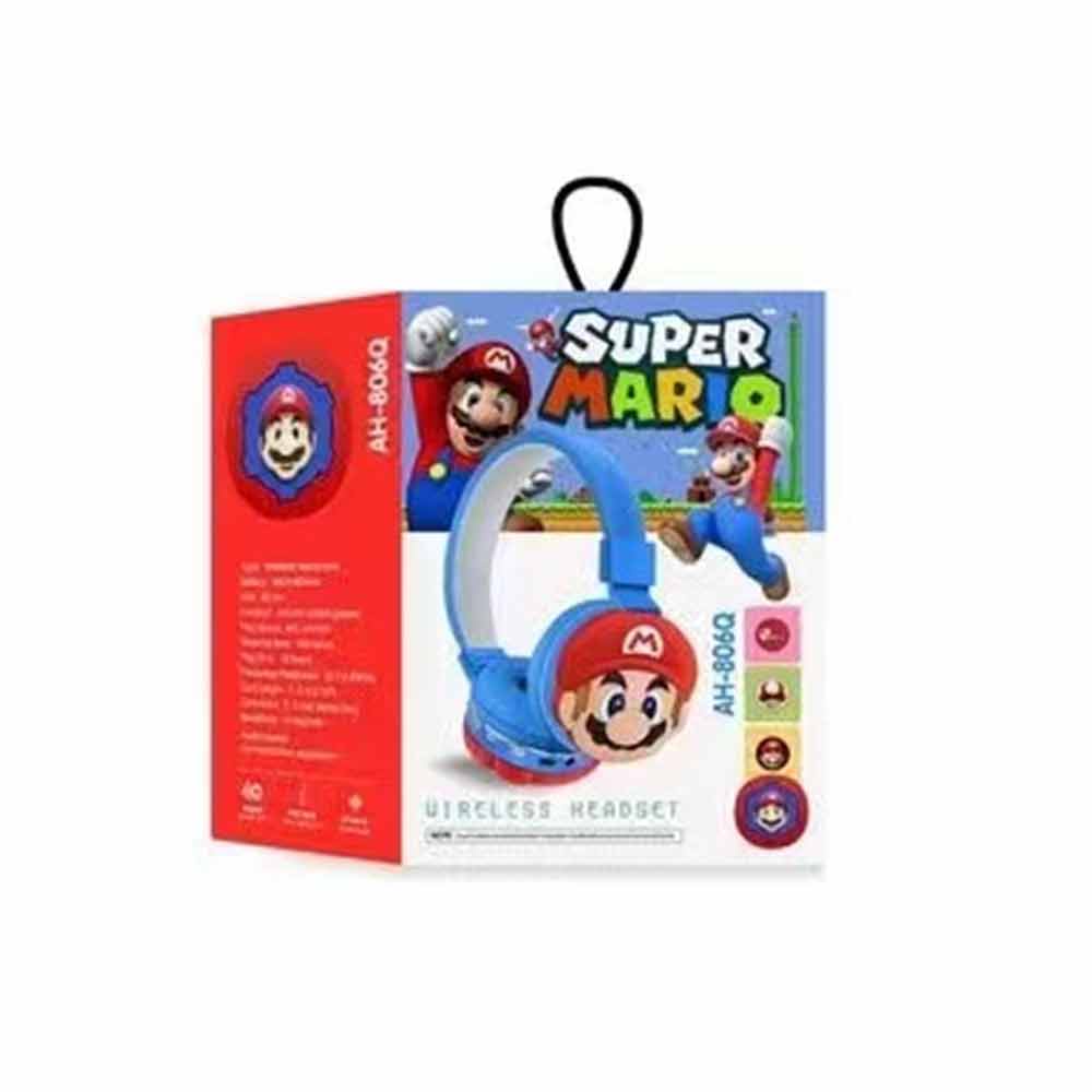 Mario head mounted wireless Bluetooth earphones in ear children's earphones