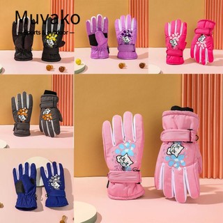 Muvako Găng Tay Trượt Tuyết Chống Trượt Chống Thấm Nước Họa Tiết Hoạt Hình Cho Bé Từ 5-10 Tuổi