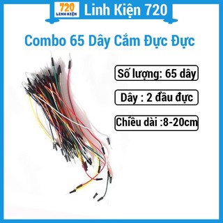 Combo 65 dây cắm Đực Đực, dây cắm test board, Arduino, mạch test