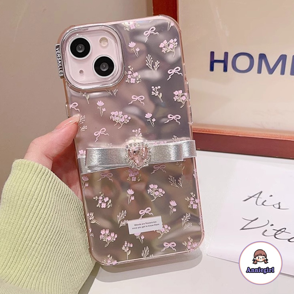 Ốp Điện Thoại imd Cứng Họa Tiết Hoa 3d Kiểu Hàn Quốc Cho iphone 11 case 14 pro max casing 12 13 15 pro max