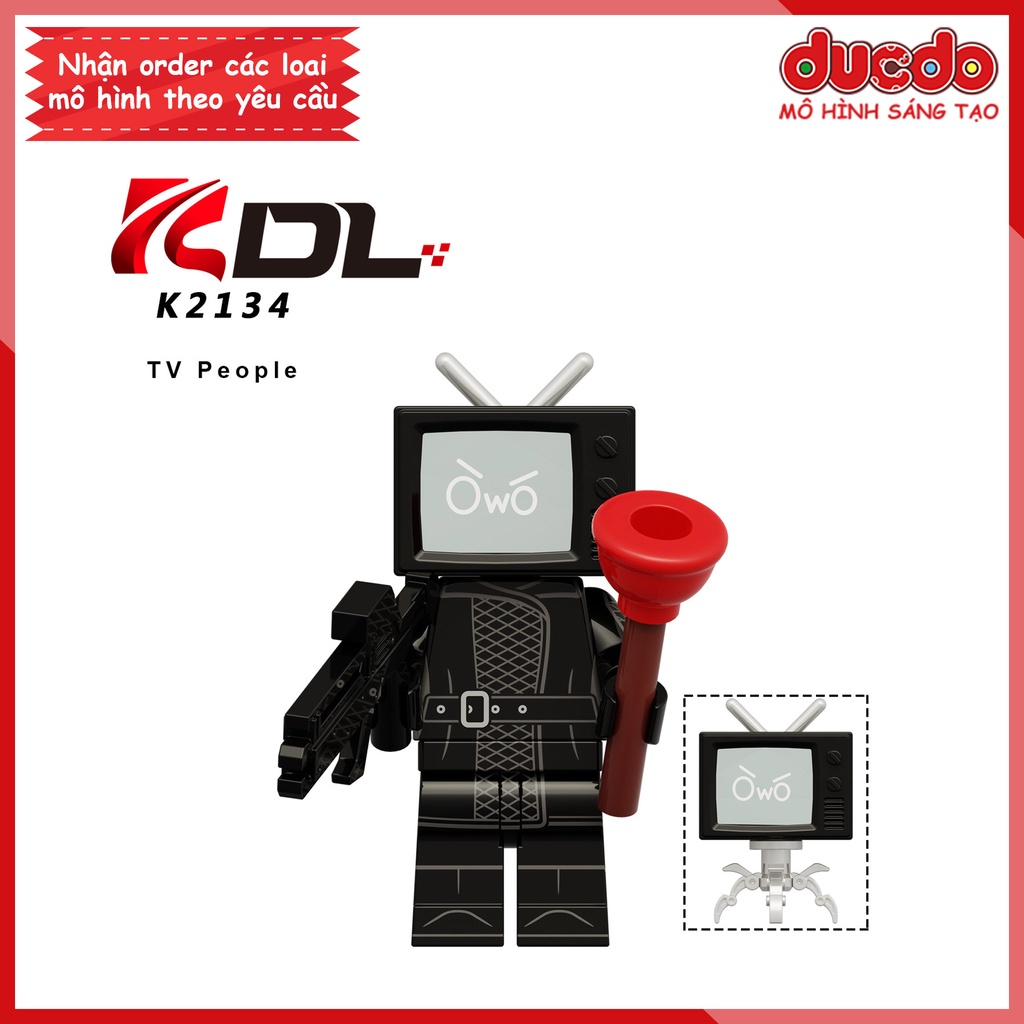 Minifigures nhân vật Speaker TV Skibidi Toilet - Đồ chơi Lắp ghép Xếp hình Mô hình Mini Koruit KDL818