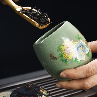 Bộ Ấm Chén Trà Bằng Sứ Cỡ Lớn caddy hl0f