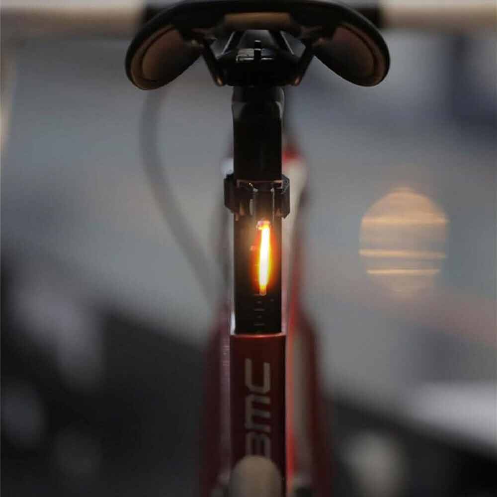 1Pc Bicycle USB Rechargeable Front Rear LED Light/Cycling Safety Warning COB Tail Flash Lamp/Mountain Bike Portable Waterproof Taillight