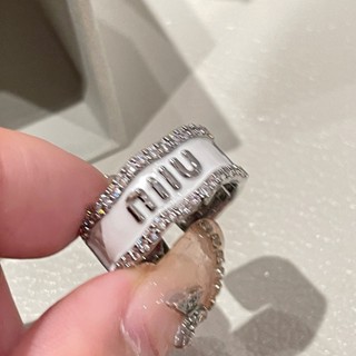 Nhẫn Đeo Ngón Trỏ Đính Kim Cương Chữ m Màu Trắng Cao Cấp Thời Trang Cá Tính Cho Nữ