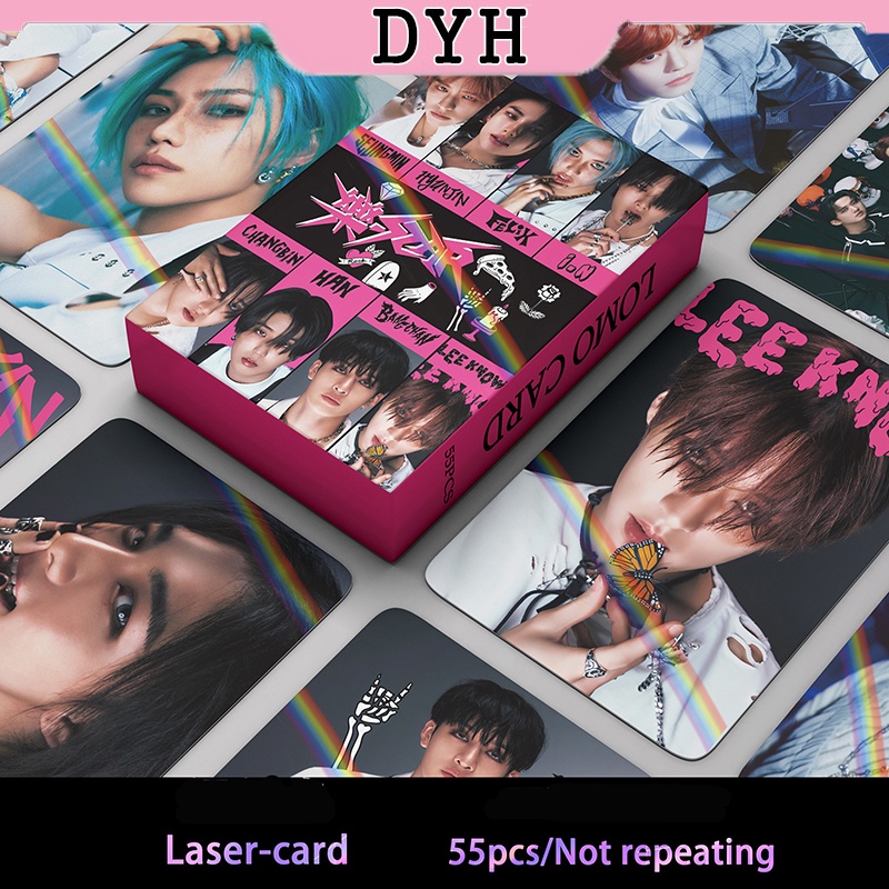 Dyh Hộp 55 Tấm Thẻ Hình lomo Nhóm Nhạc kpop stray kids