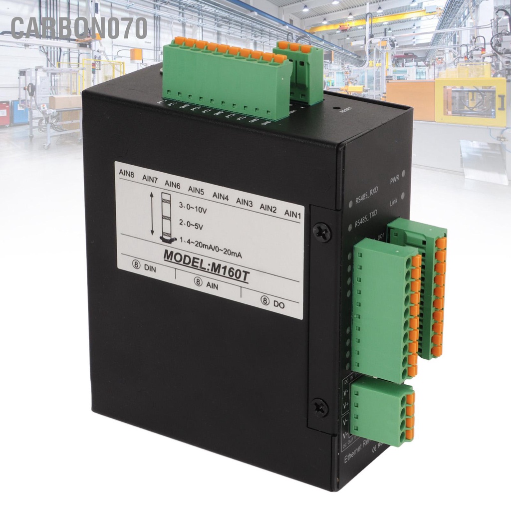 Carbon070 Bộ chuyển đổi đa kênh Analog sang Ethernet Mô-đun IO DC 9‑36V 8 Công suất analog xung tốc độ cao