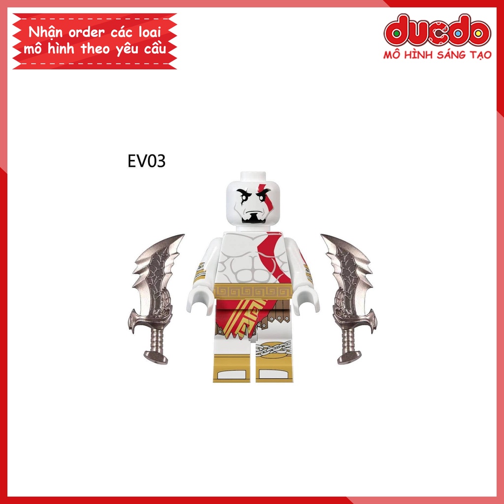 Minifigures chiến thần Kratos trong God of War - Đồ Chơi Lắp Ghép Xếp Hình Mini Mô hình EV03 EV04