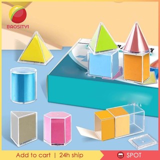 Bộ 8 khối gỗ hình học 3d dành cho giáo viên dạy học