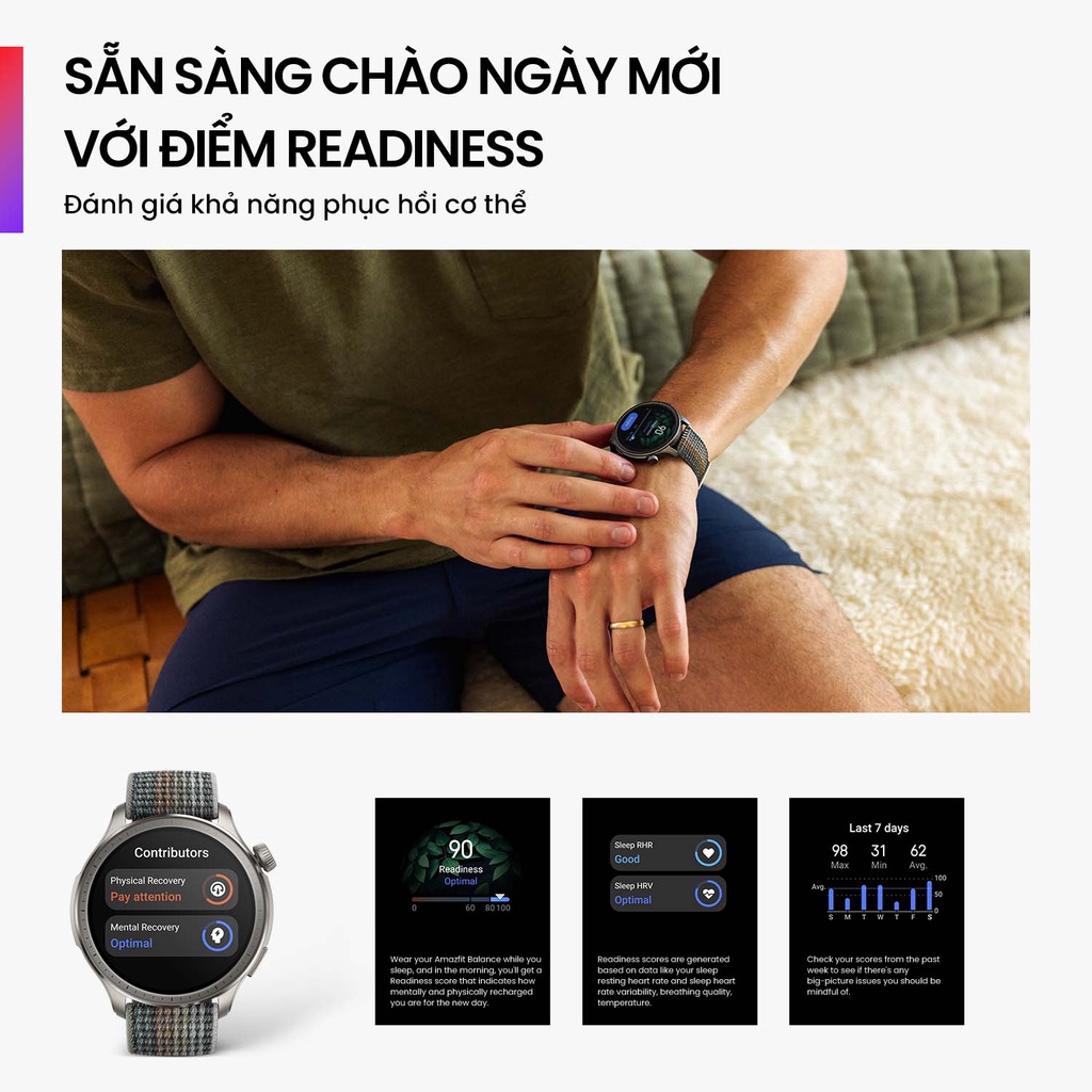 Đồng hồ thông minh Amazfit Balance - AMOLED 1.5”- Zepp 3.0 - Nghe gọi trực tiếp - Hàng Chính Hãng - BH 12 tháng