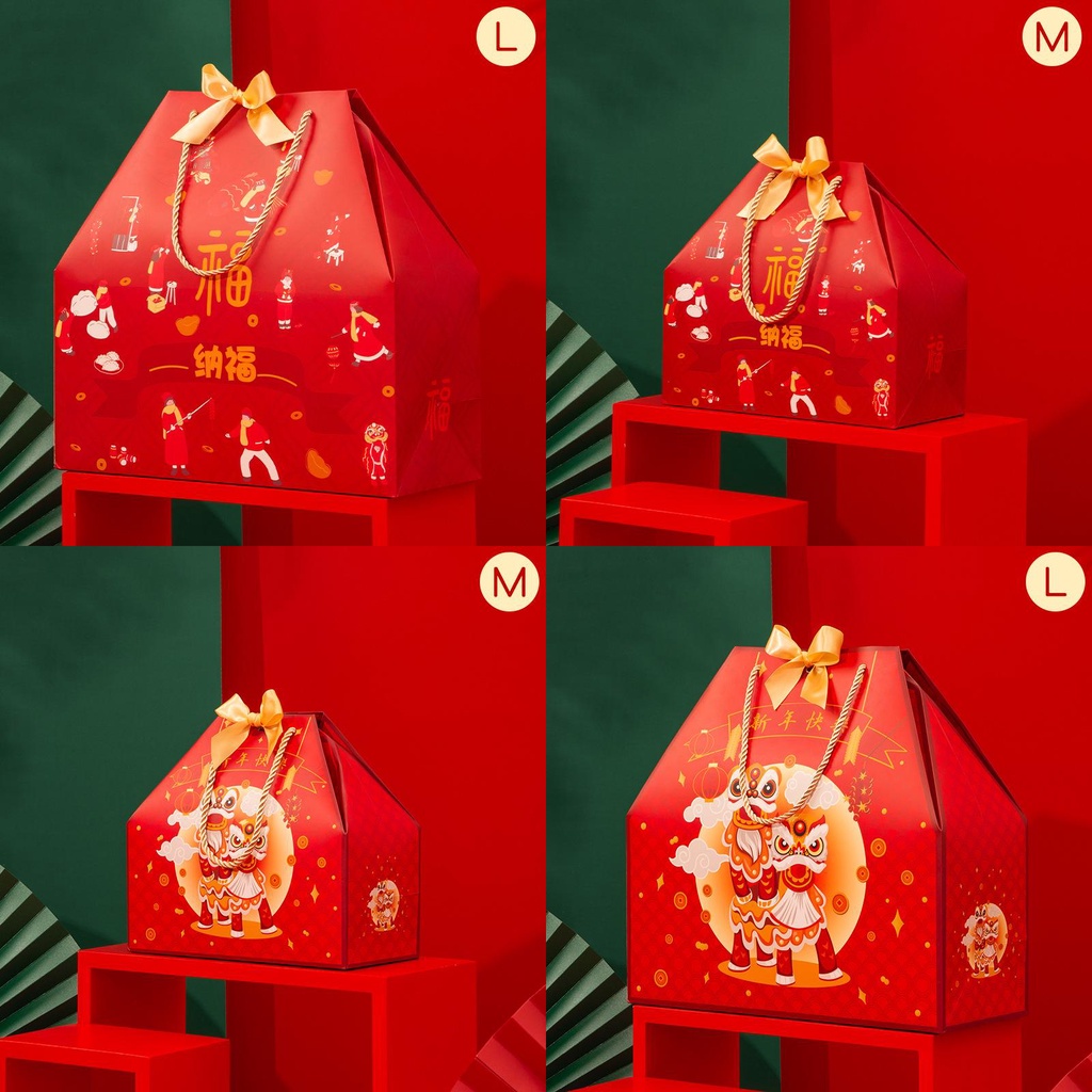 Túi Giấy Đựng Quà Họa Tiết Năm Mới 2024 Phong Cách Trung Hoa