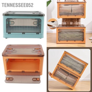 Tennessee052 Hộp lưu trữ bằng nhựa nhỏ có thể gập lại Thùng xếp chồng lên nhau nắp để tủ đựng đồ
