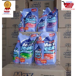 Nước giặt xả 2 in 1 Maxkleen 2,4kg + Tặng thêm túi lau sàn 600ml