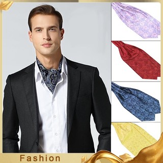 Dcf_ cà vạt lụa satin nhiều màu sắc cổ điển dự tiệc cưới cà vạt cravat ascot cho nam