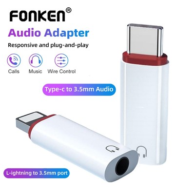 Đầu chuyển đổi âm thanh FONKEN 3.5mm sang type C iOS Xiaomi cho Samsung