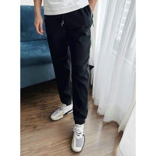 Quần jogger umi , quần nam đen khóa túi