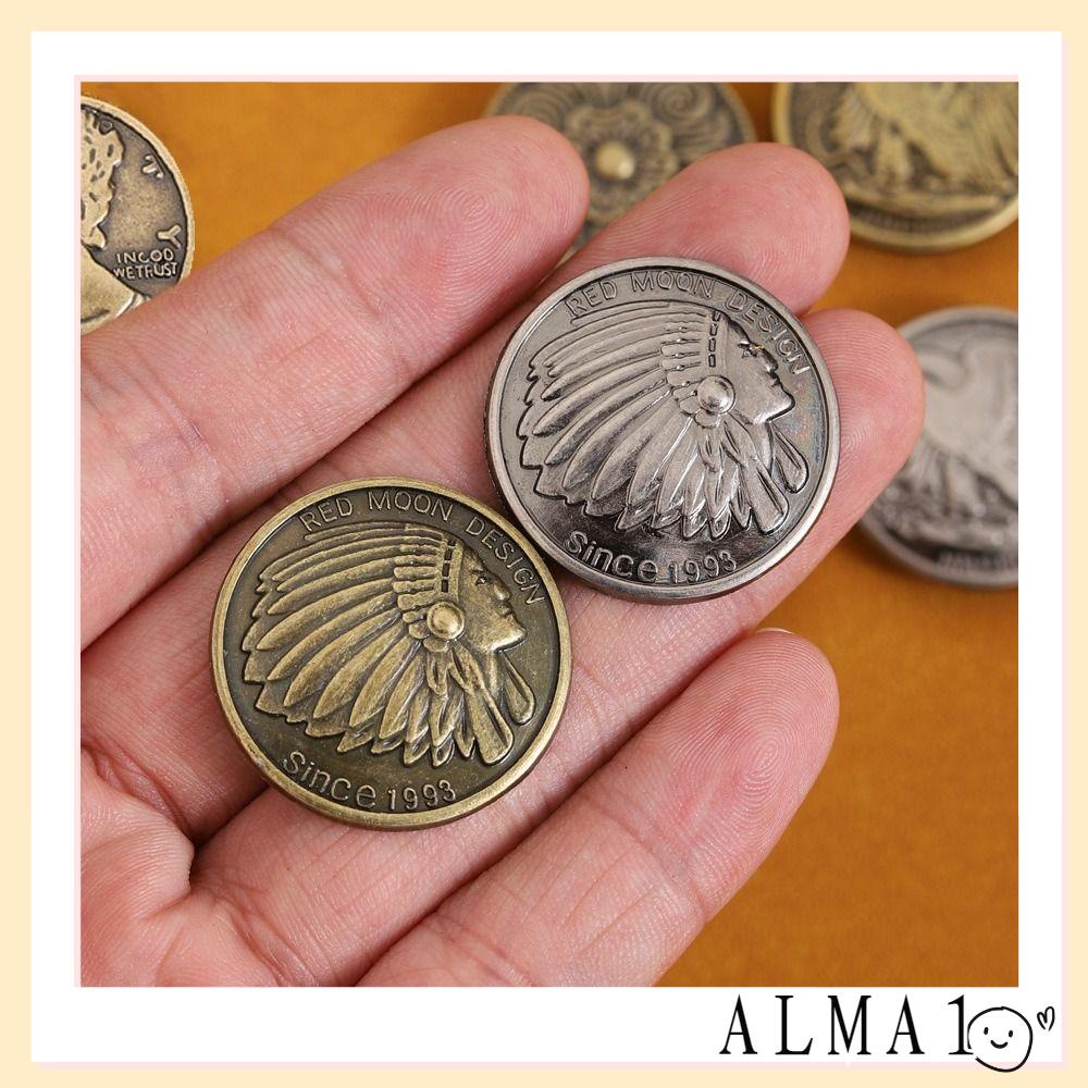 Alma Khóa Cài Bằng Hợp Kim Đồng Hình Hoa Tròn 30mm Dùng Làm Ví / Thắt Lưng / Túi Xách diy