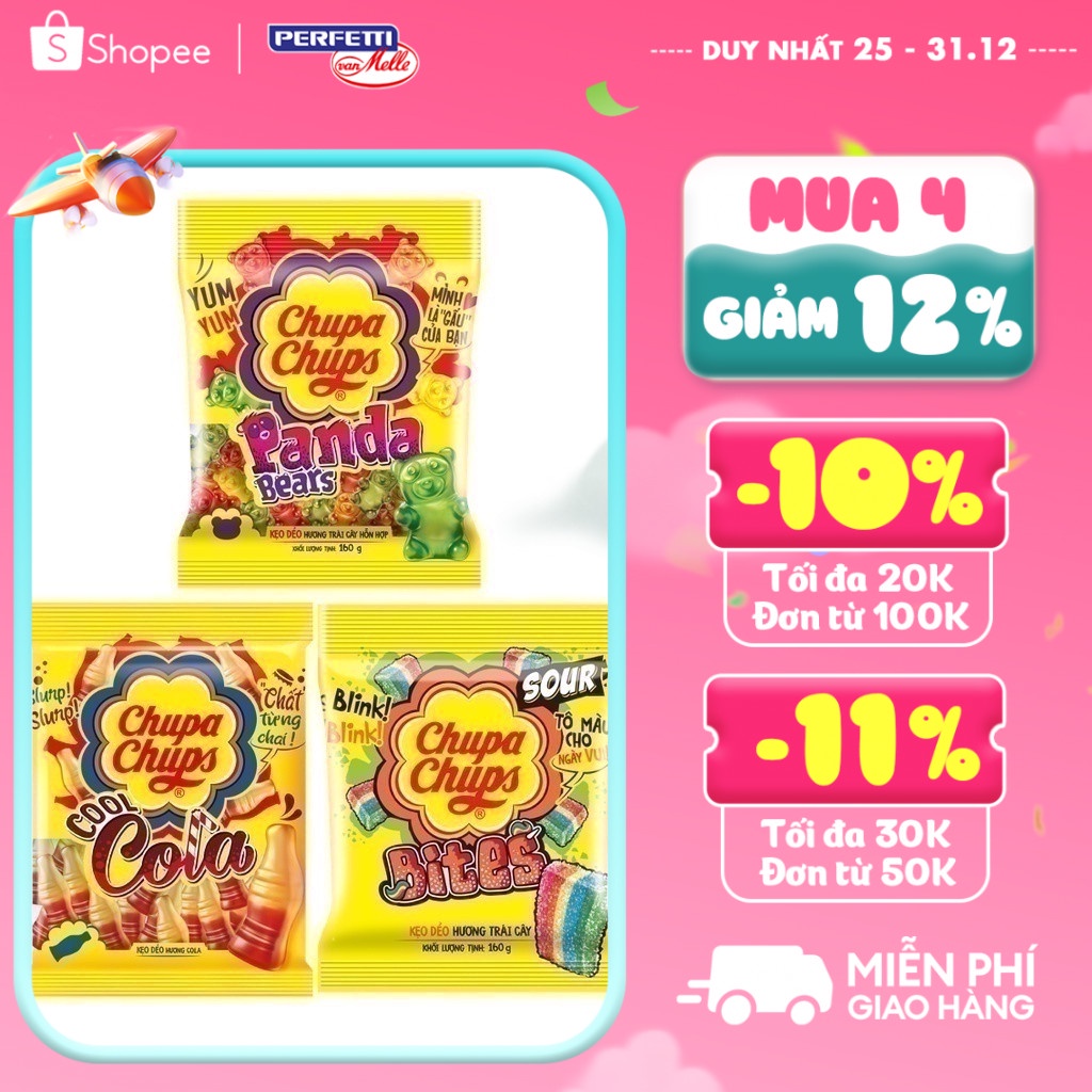Kẹo dẻo Chupa Chups (Gói 160g)