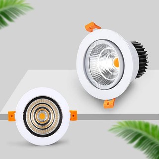 Đèn led chống chói đèn chiếu sáng ba màu có thể điều chỉnh độ sáng 3w 7w 10w 15w 20w 30w 40w 50w đèn chiếu sáng gia đình đèn led âm trần cob