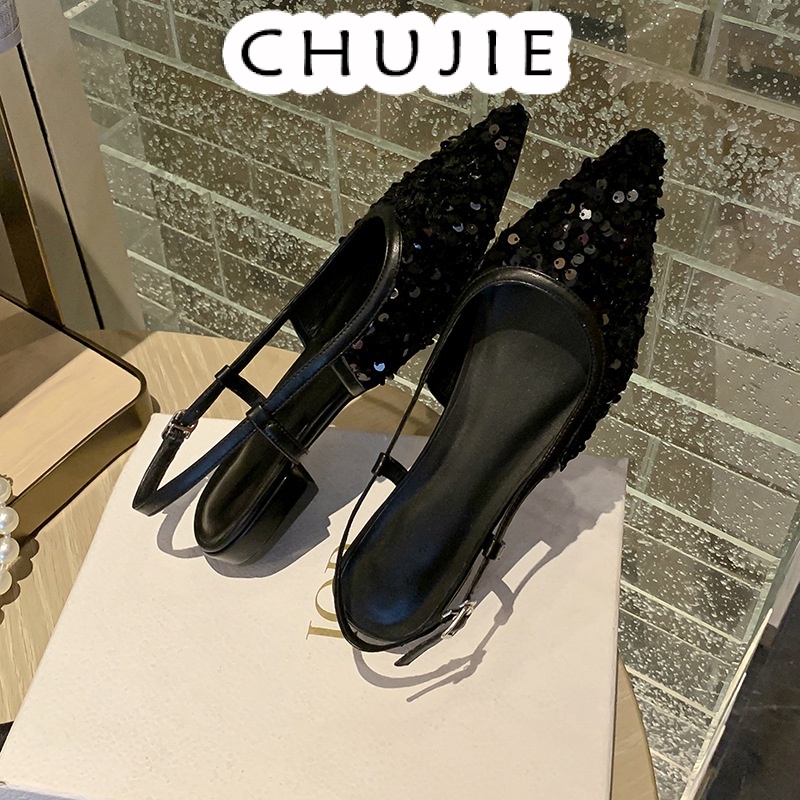 CHUJIE Giày cao gót mũi nhọn thời trang cá tính cho nữ 22Z23052506
